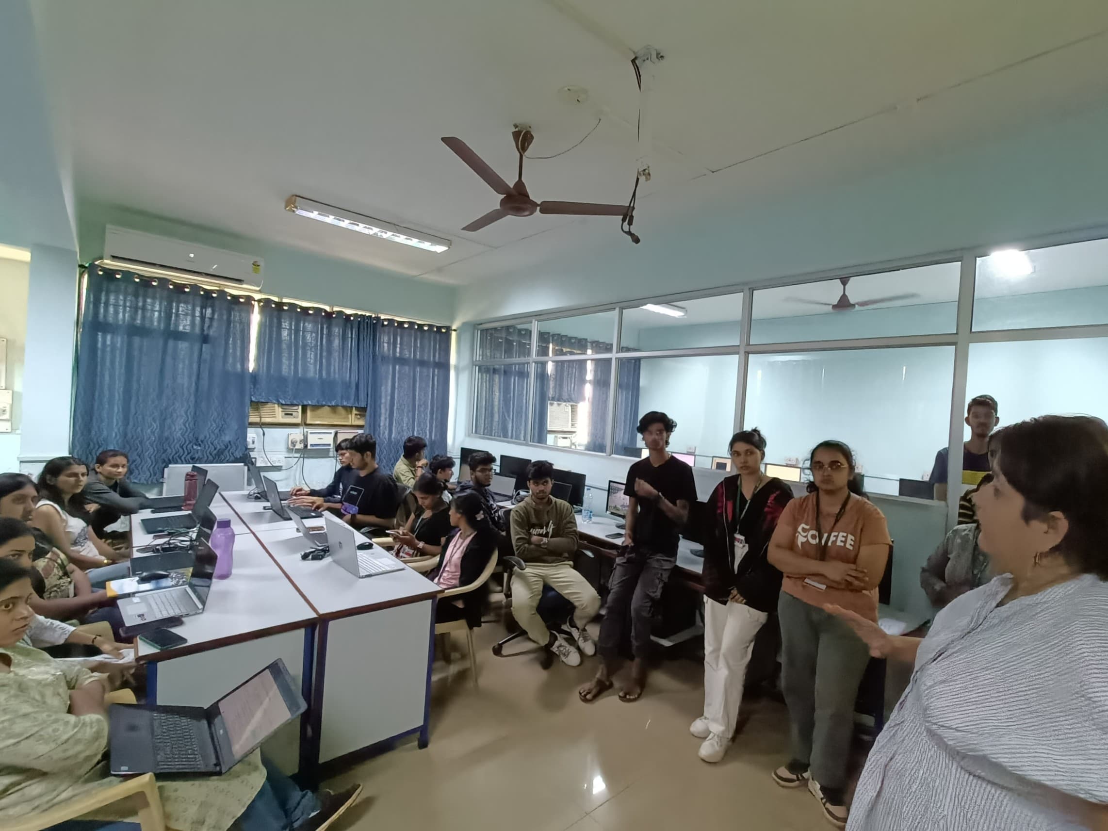 Student working on project